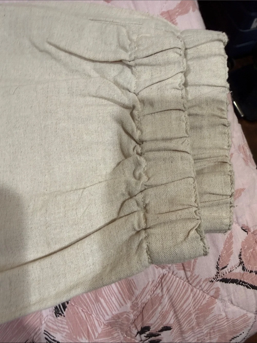 Men's Casual Linen Pants in Cream